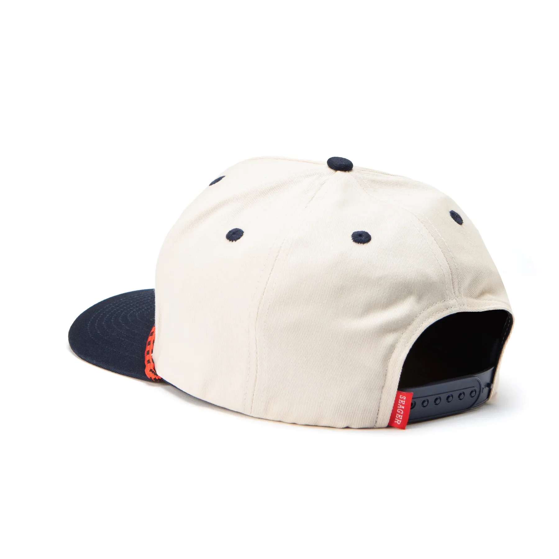SEAGER BRANDED SNAPBACK - CREAM/NAVY - Image 3