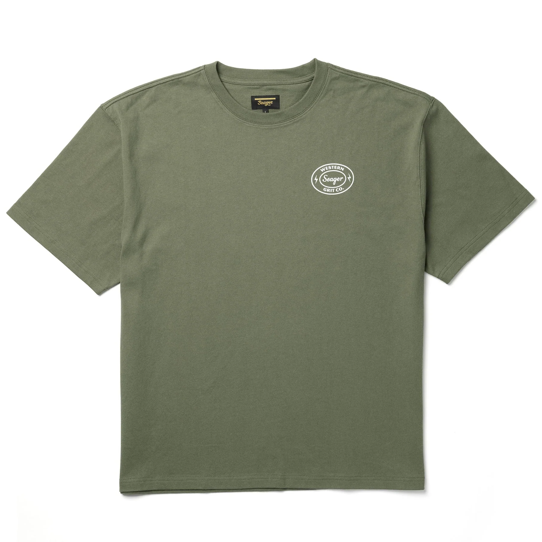SEAGER Burl Oversized Tee - MILITARY GREEN - Image 2