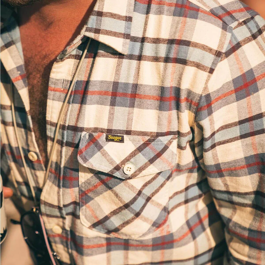 Seager Calico Flannel - Cream Plaid - Image 5