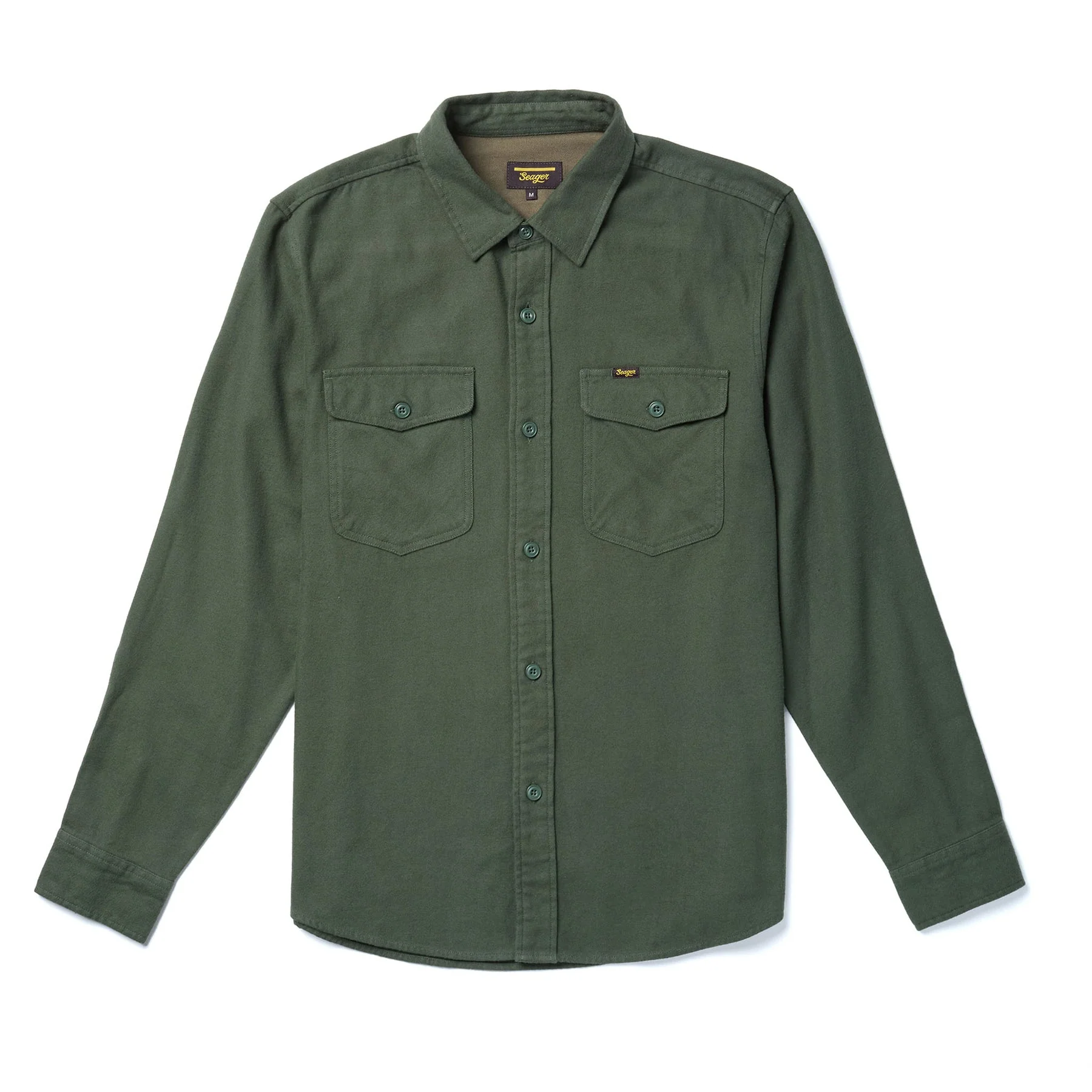 SEAGER Calico Flannel - DARK MOSS - Image 2