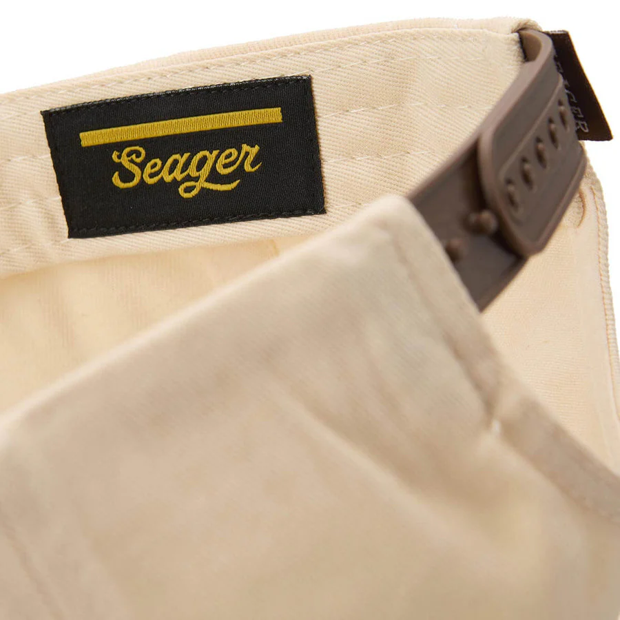 Seager Los Rios Canvas Snapback - Cream/Brown - Image 4