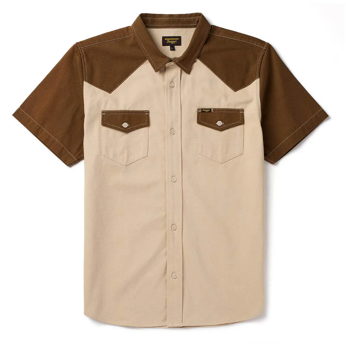 Seager Men's Amarillo S/S Shirt - Vintage Tan