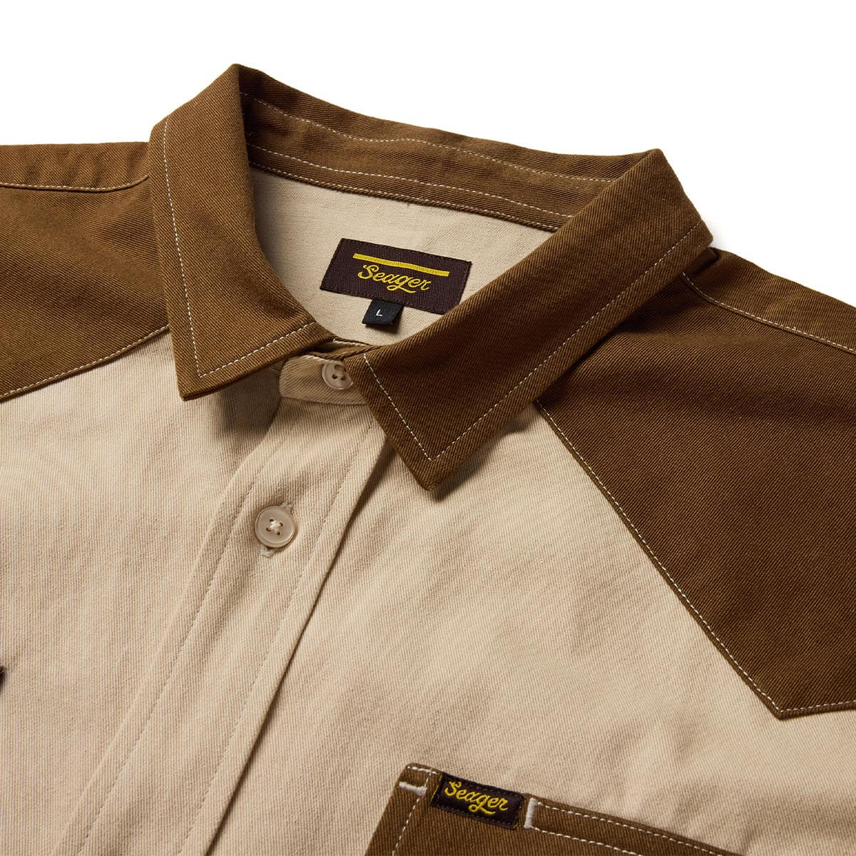 Seager Men's Amarillo S/S Shirt - Vintage Tan - Image 4