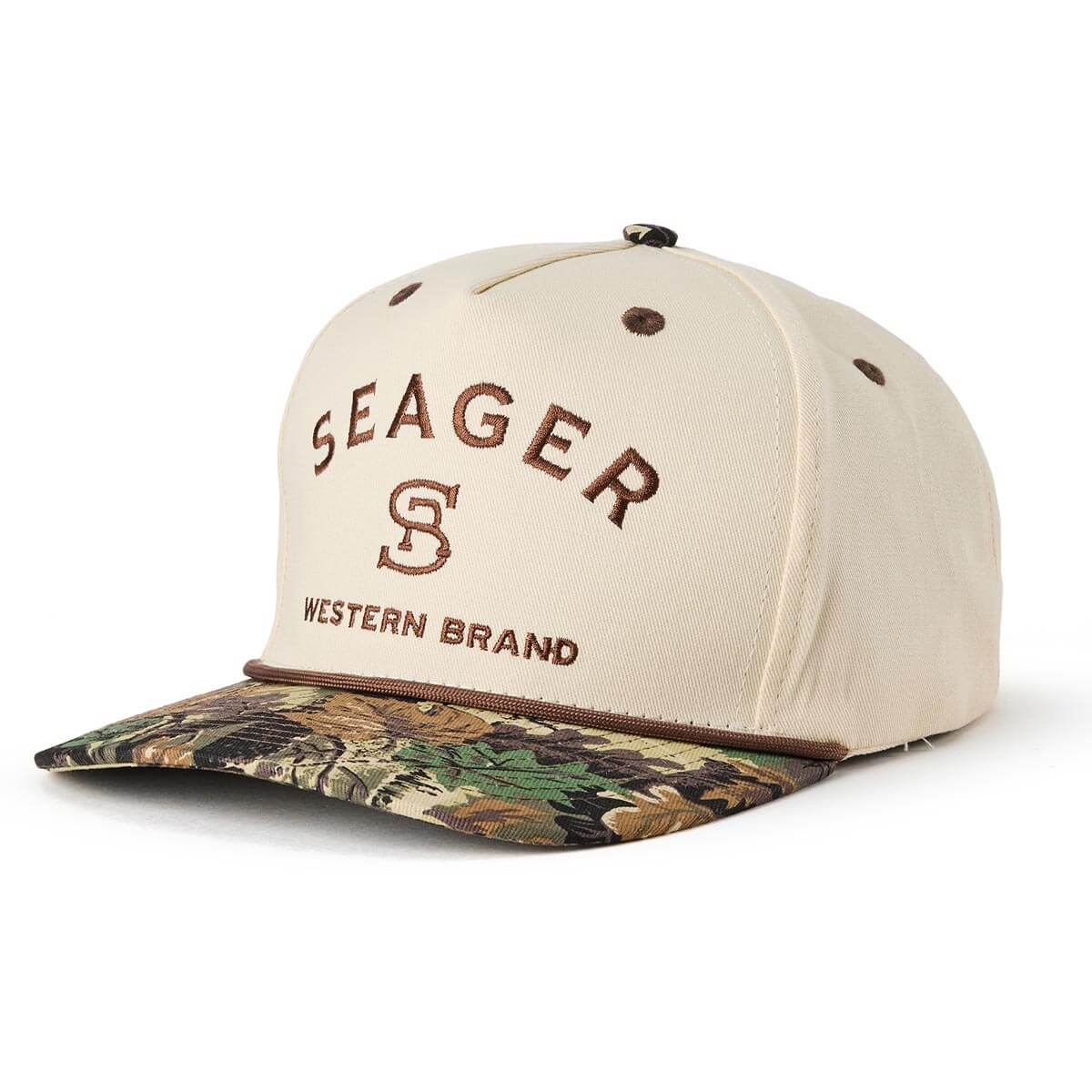 Seager Men's Branded Snapback Cream/Camo - Camo Cream