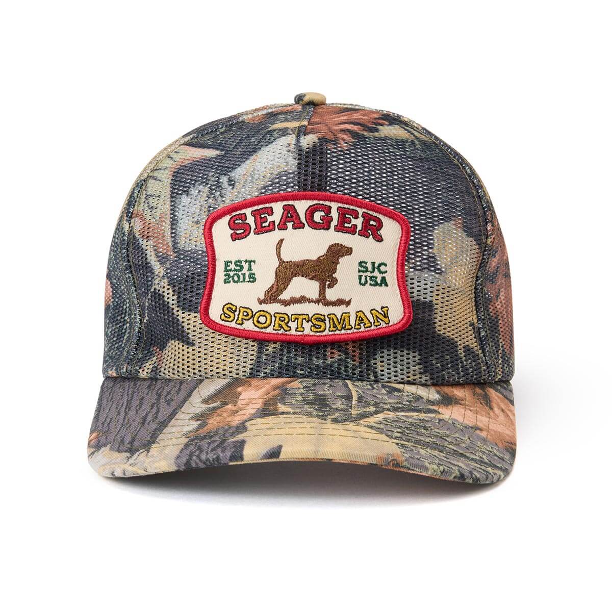 Seager Men's Sportsman Mesh Trucker Snapback SJC Camo - Camo-Sjc - Image 2