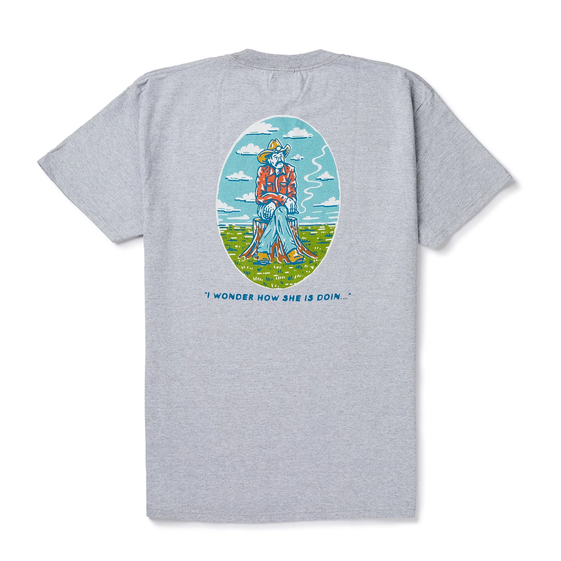 SEAGER Ponder Tee - HEATHER GRAY