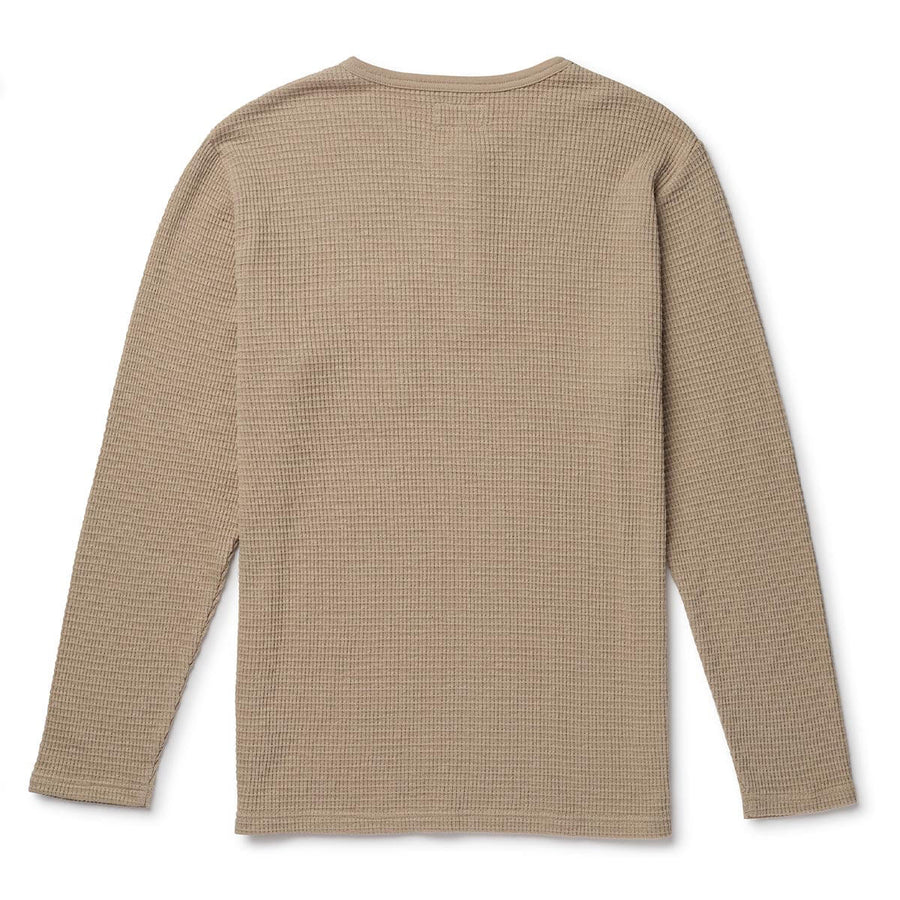 Seager Sawpit Henley Long Sleeve Thermal - Stone - Image 3