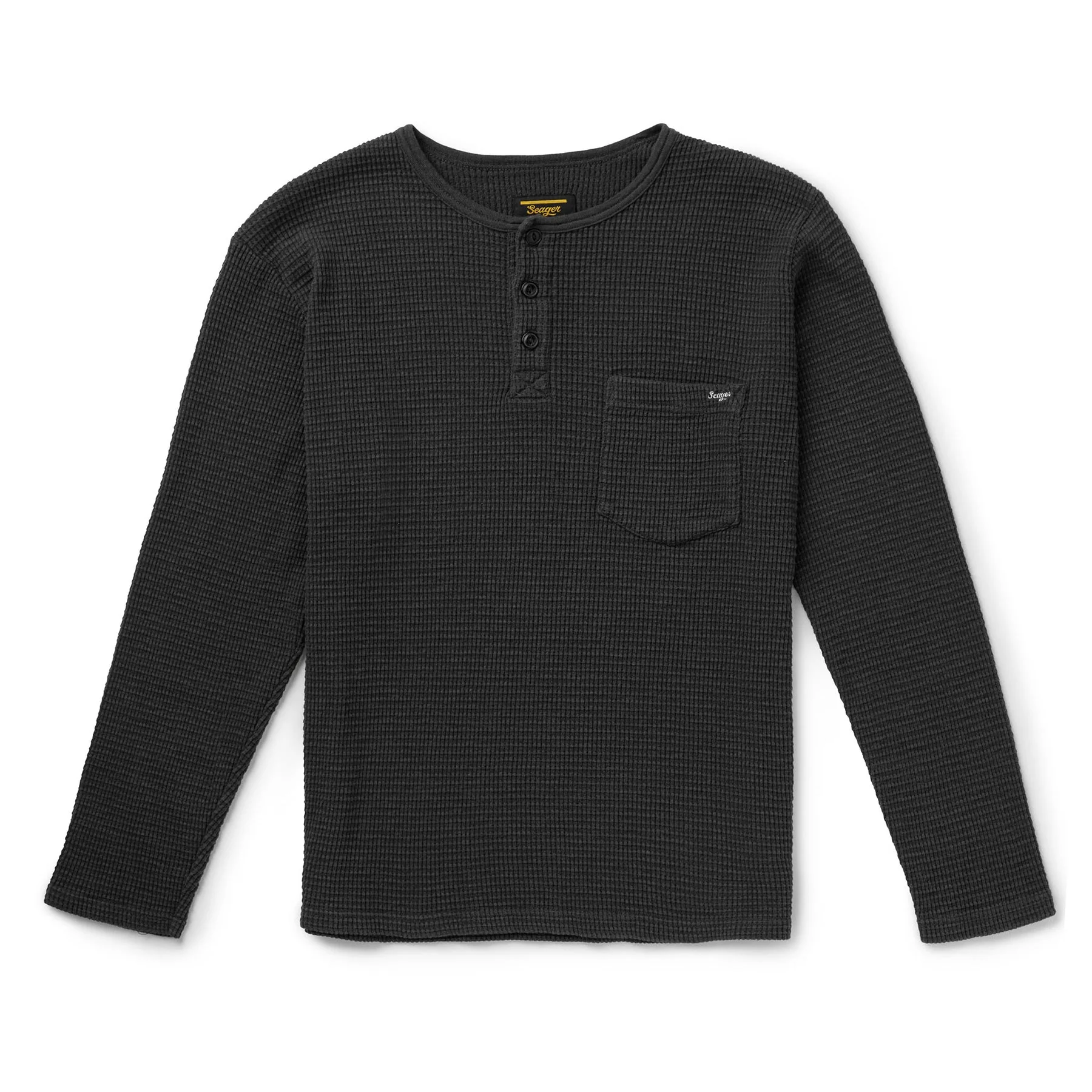 SEAGER Sawpit Henley LS Thermal - VINTAGE BLACK - Image 2