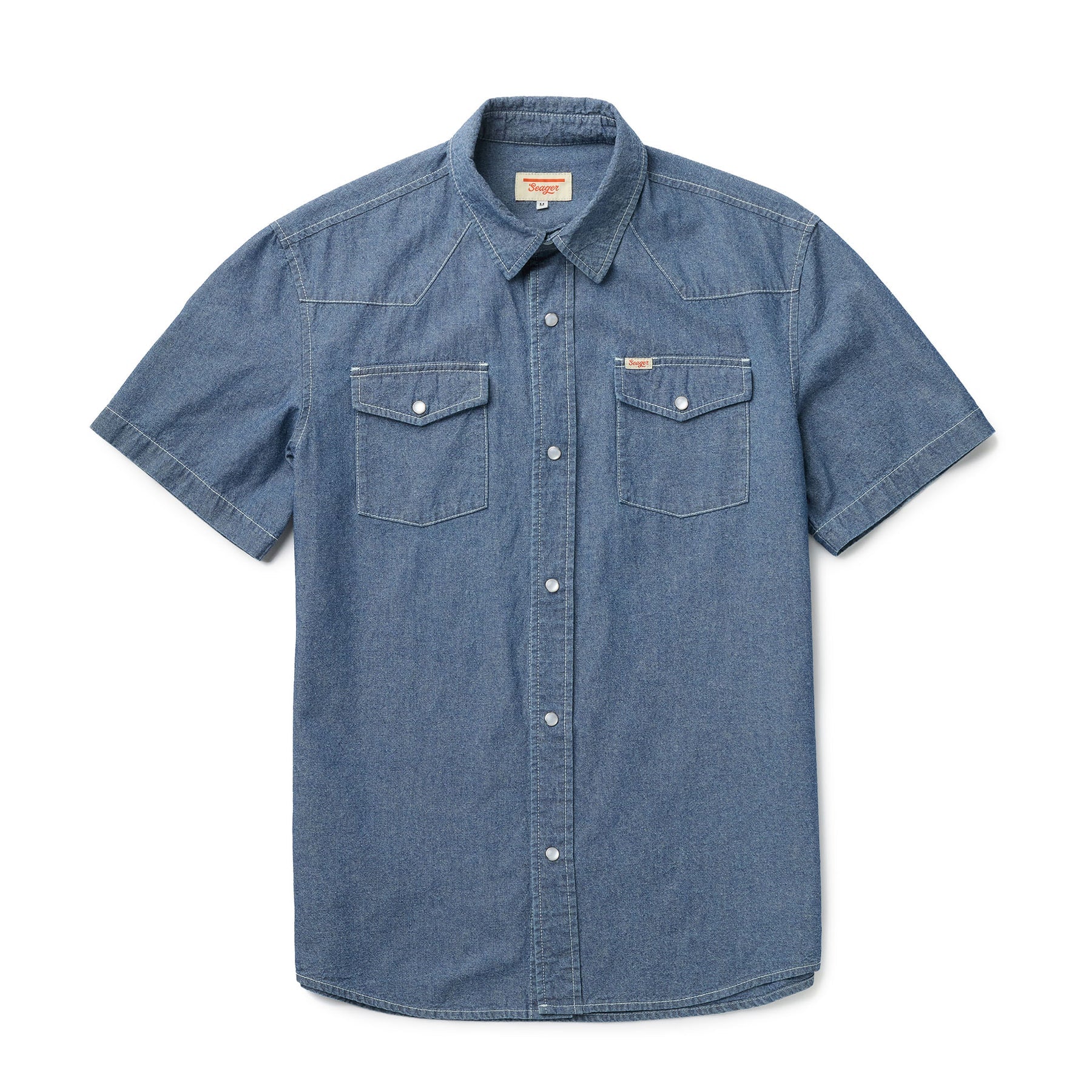 SEAGER Reagan Pearl Snap S/S - LIGHT USED WASH - Image 2