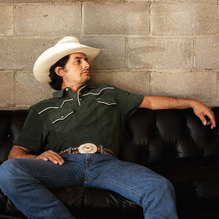 Sendero Cantina Terry Polo - SPRUCE GREEN - Image 3