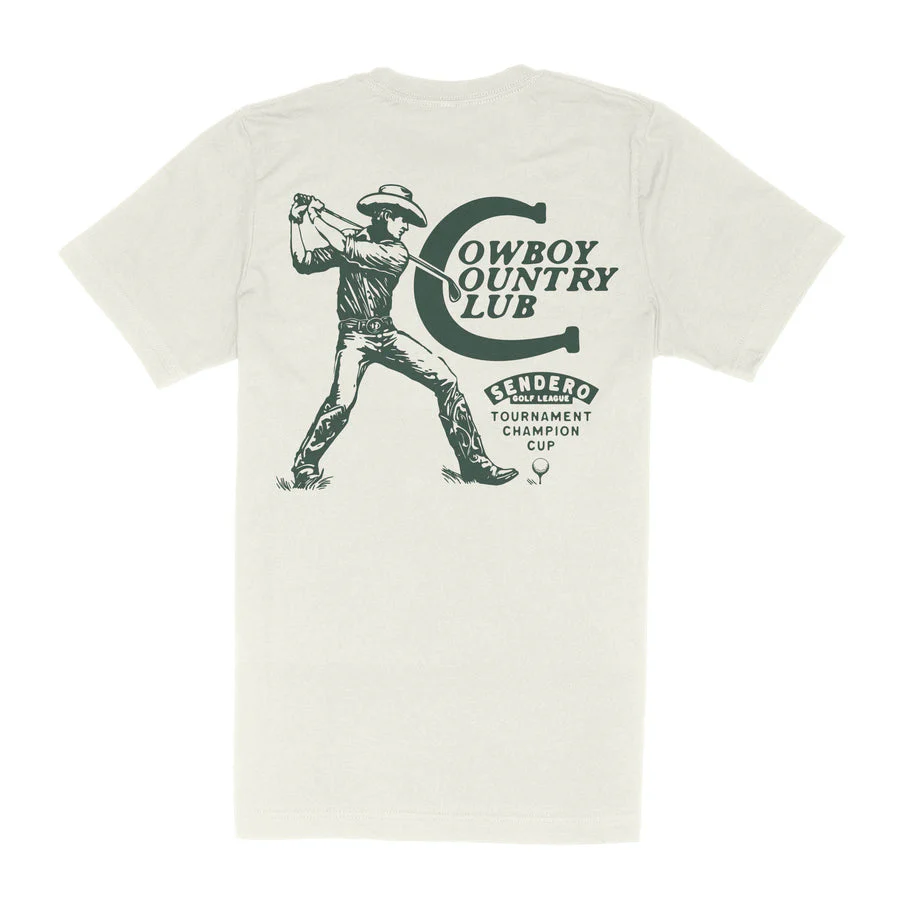 Sendero Cowboy Country Club T-Shirt - Vintage White
