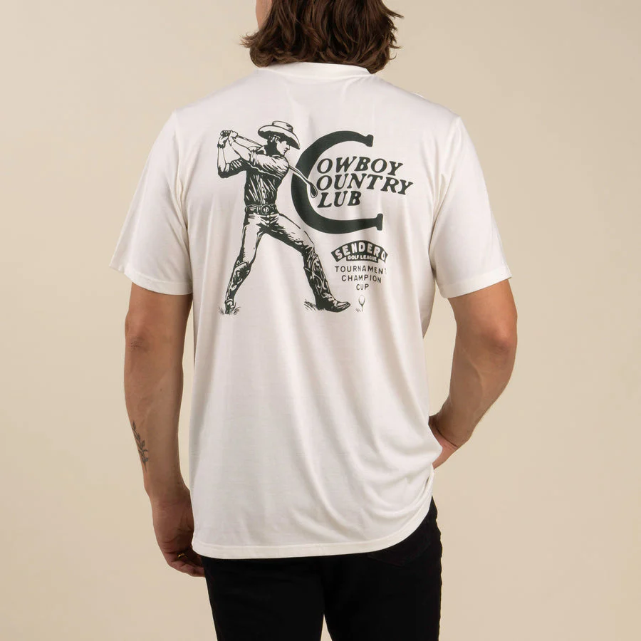 Sendero Cowboy Country Club T-Shirt - Vintage White - Image 2