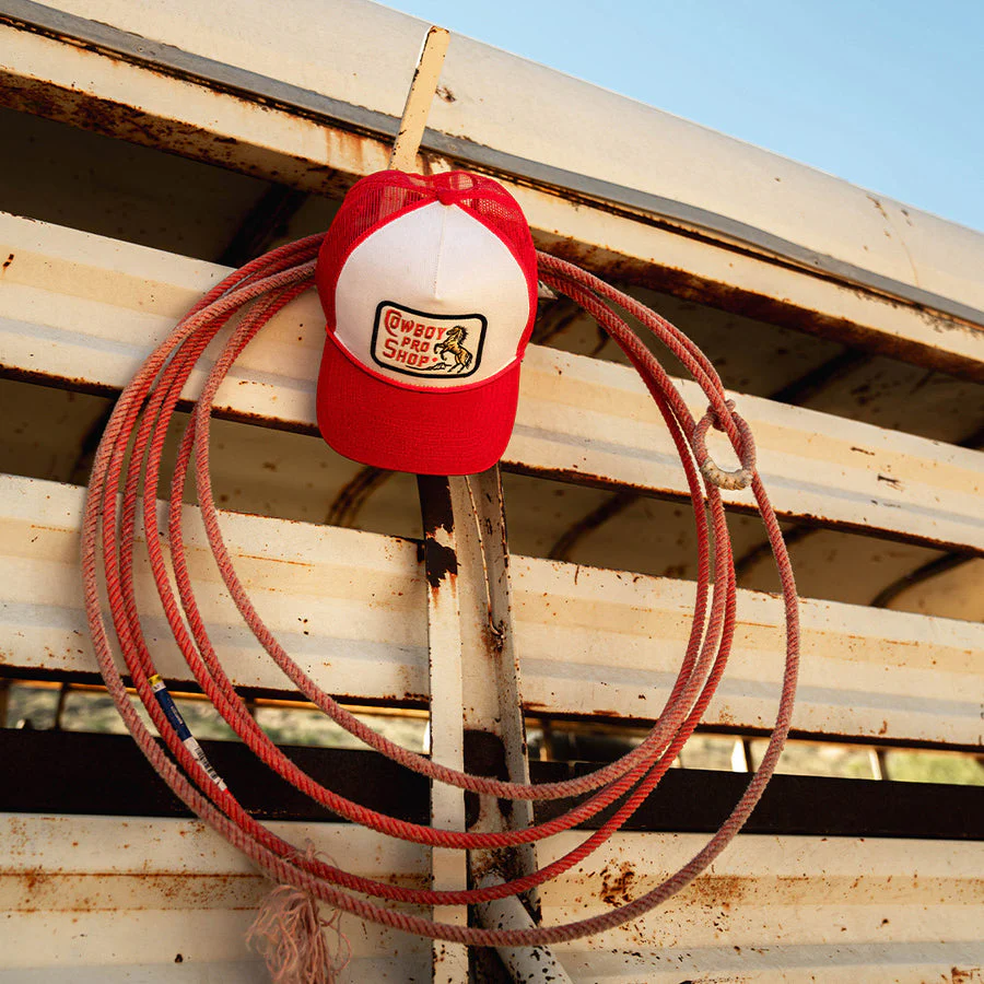 Sendero Cowboy Pro Shop Hat - White/Red - Image 3