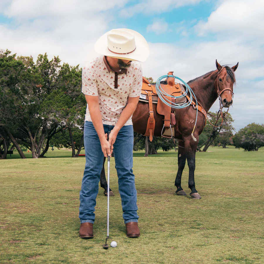 Sendero High Noon Performance Polo - Bronc Rider