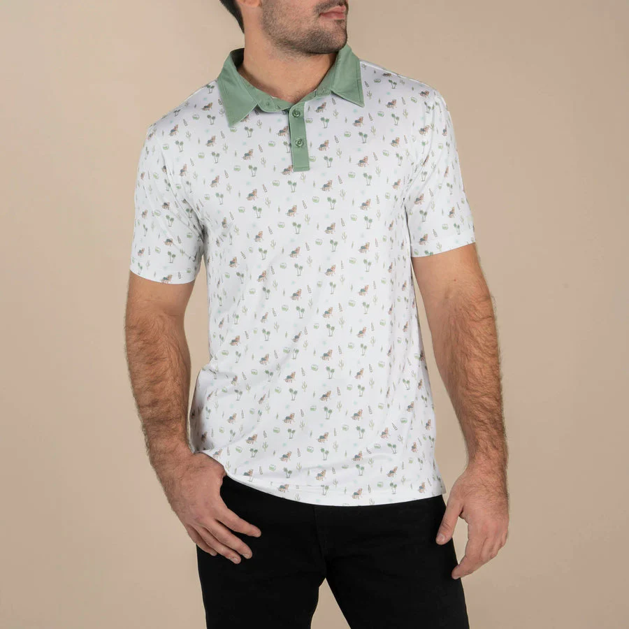 Sendero High Noon Performance Polo - White