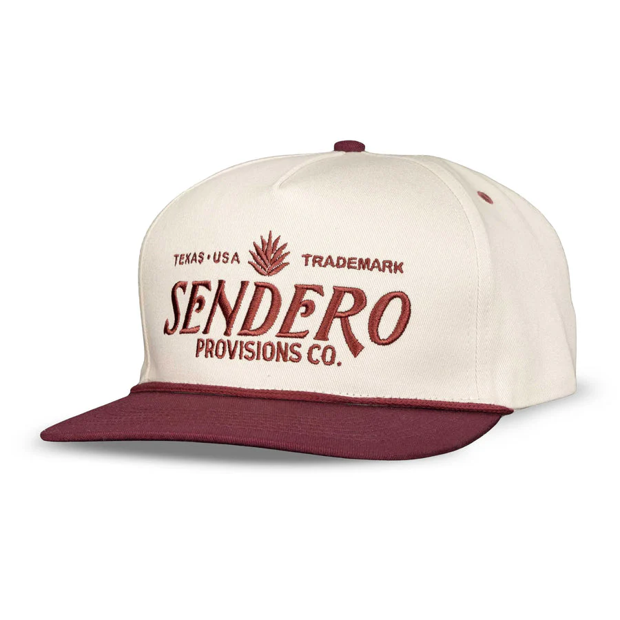 Sendero Logo Hat - Cream/Maroon - Image 2