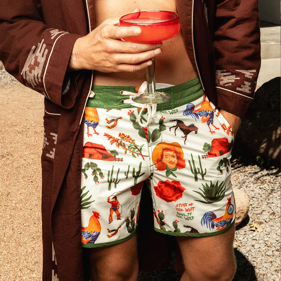Sendero Point Bar Boardshorts - Cowboy Surreal - Image 2