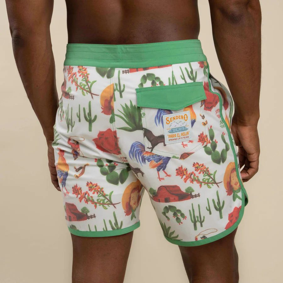 Sendero Point Bar Boardshorts - Cowboy Surreal - Image 3
