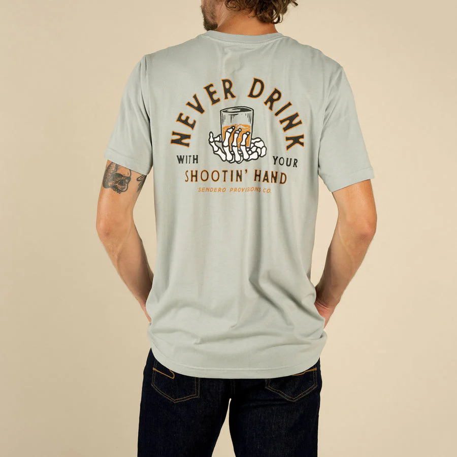 Sendero Shootin' Hand T-Shirt - Big Sky Blue - Image 2