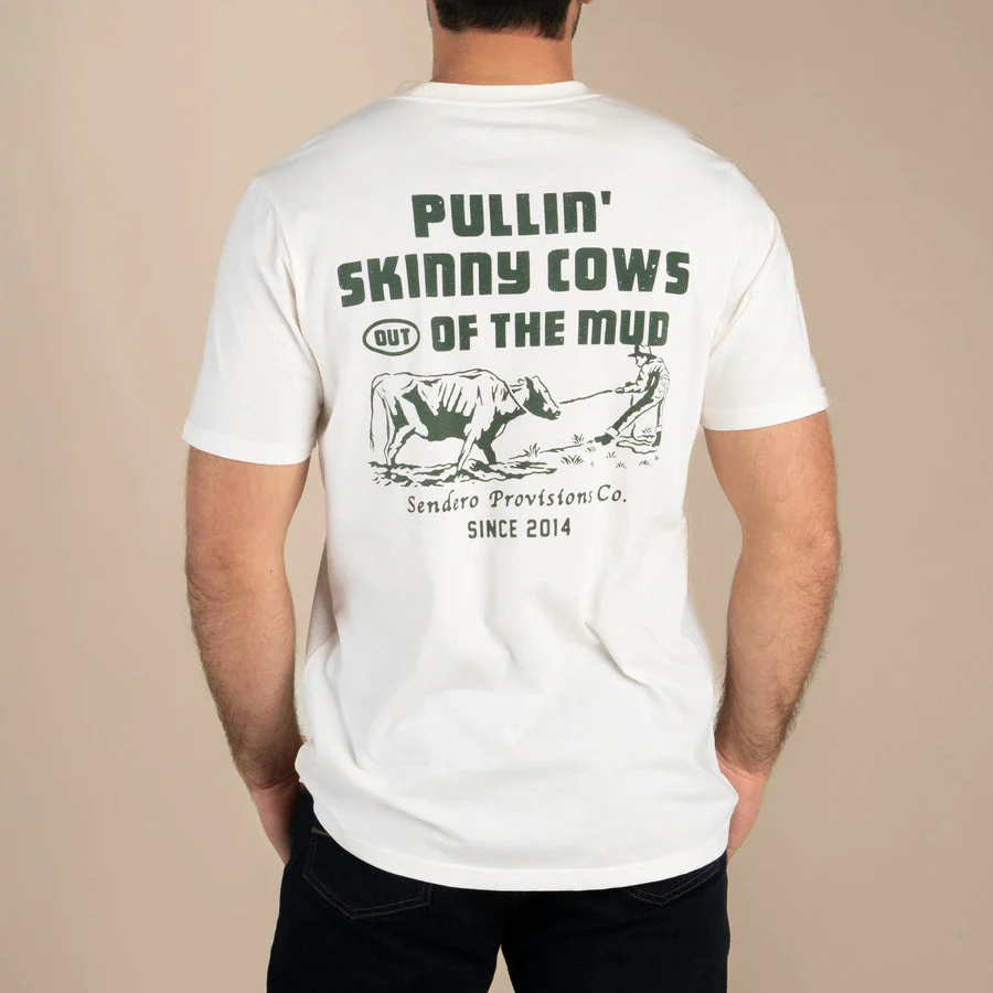 Sendero Skinny Cows T-Shirt - Vintage White
