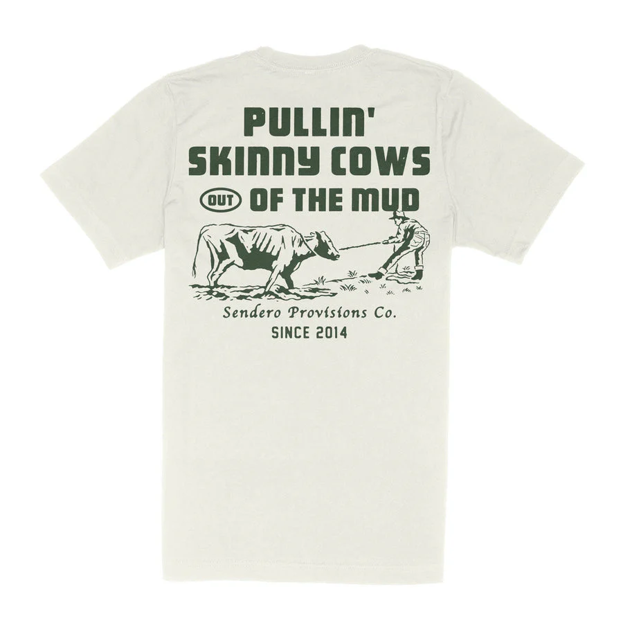 Sendero Skinny Cows T-Shirt - Vintage White - Image 3