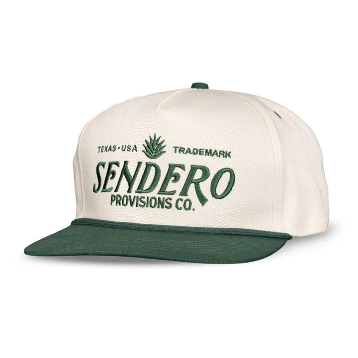 Sendero Structured Logo Hat - CREAM/GREEN