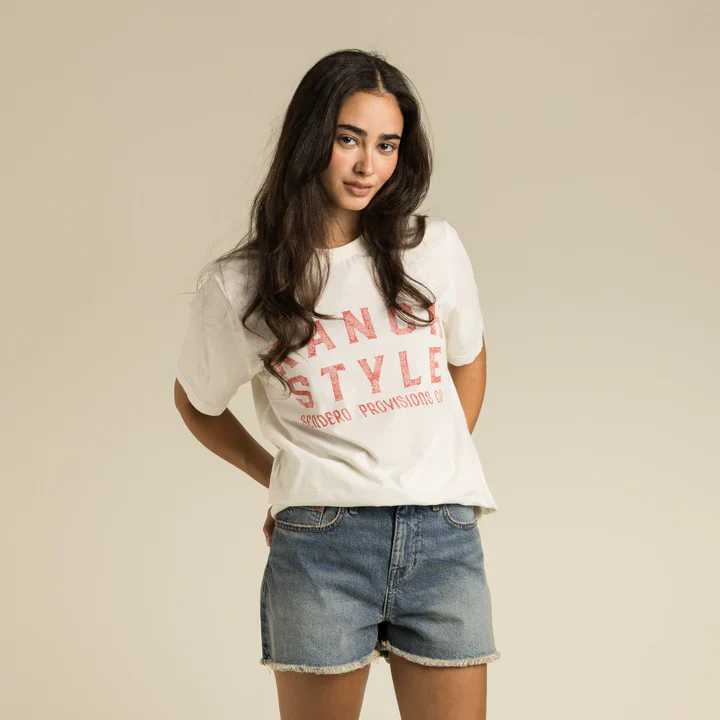 Sendero RANCH STYLE T-SHIRT- VINTAGE WHITE