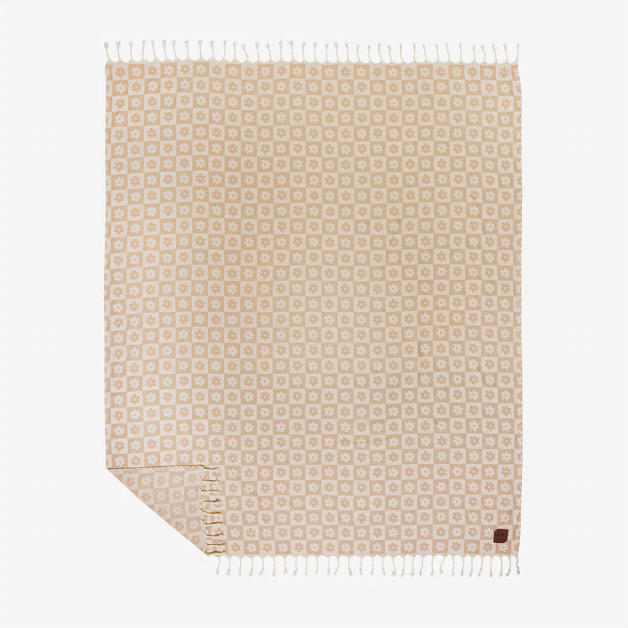 SLOWTIDE Gigi Lightweight Throw Blanket - SANDSTONE