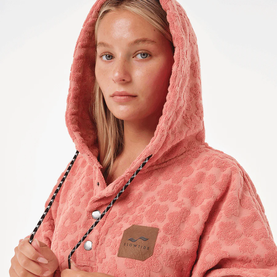 SLOWTIDE Ginny Extra-Warm Poncho - GUAVA - Image 3
