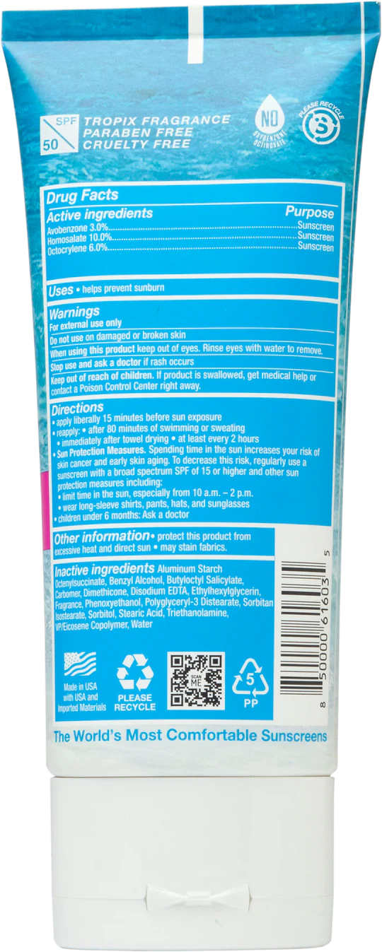 Surface SPF50 TROPIX SUNSCREEN LOTION - 6OZ - Image 2