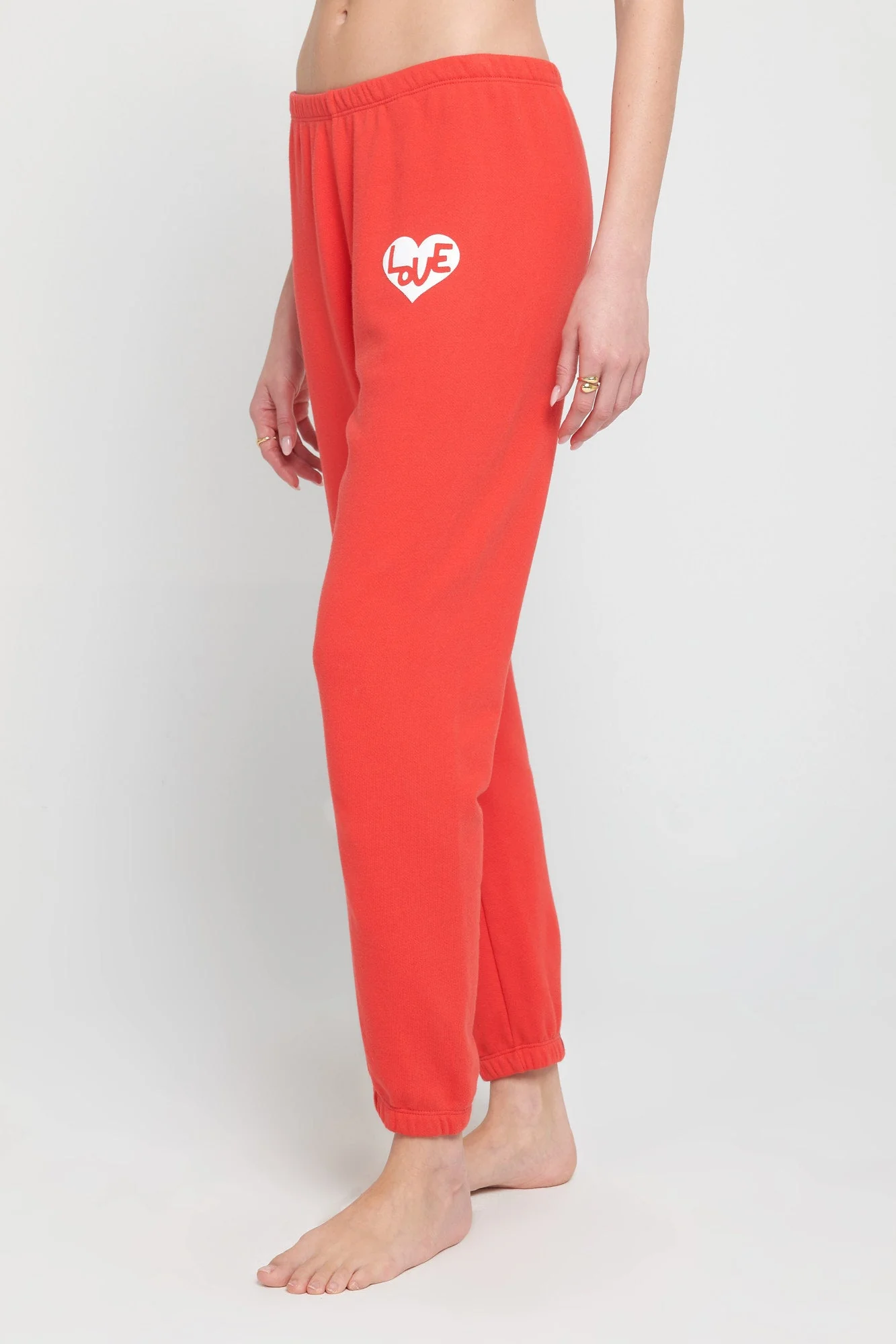 Spiritual Gangster Heart Luna Sweatpant - Ruby Red - Image 2