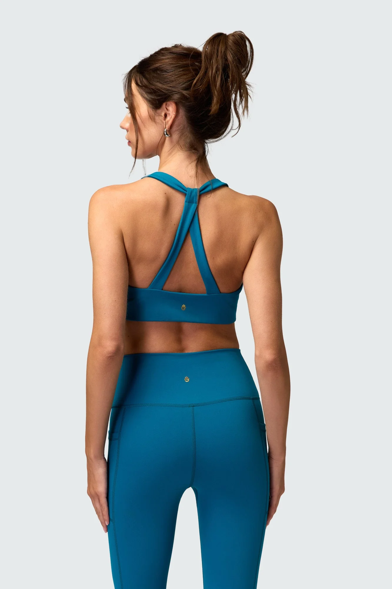Spiritual Gangster Sol V-Neck Bra - Dark Turquoise - Image 2
