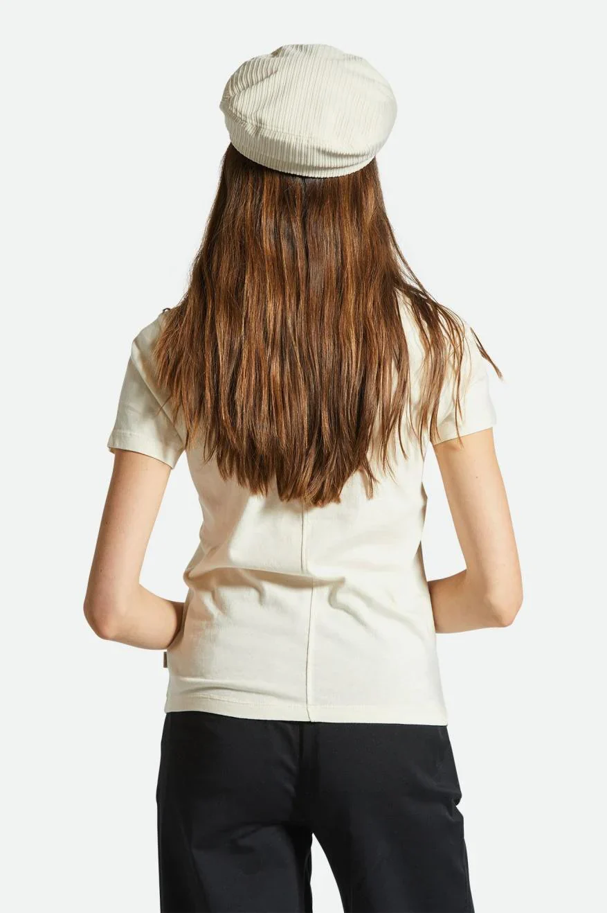 BRIXTON CAREFREE ORGANIC GARMENT DYE SLIM CREW TEE - WHITE SMOKE - Image 3