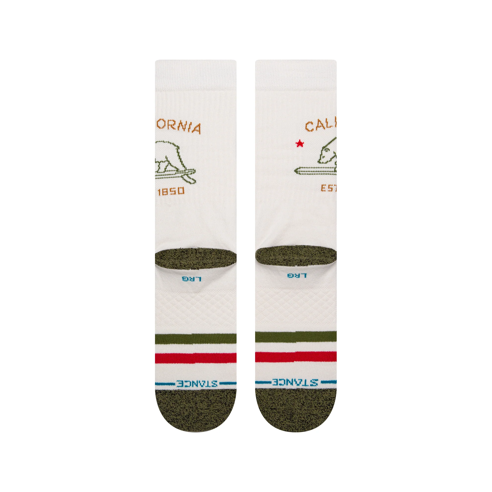 Stance California Republic 2 Crew Socks - Off White - Image 3