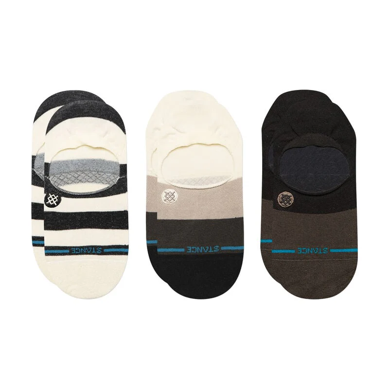 Stance Cotton Punked No Show Socks 3 Pack - BLACK