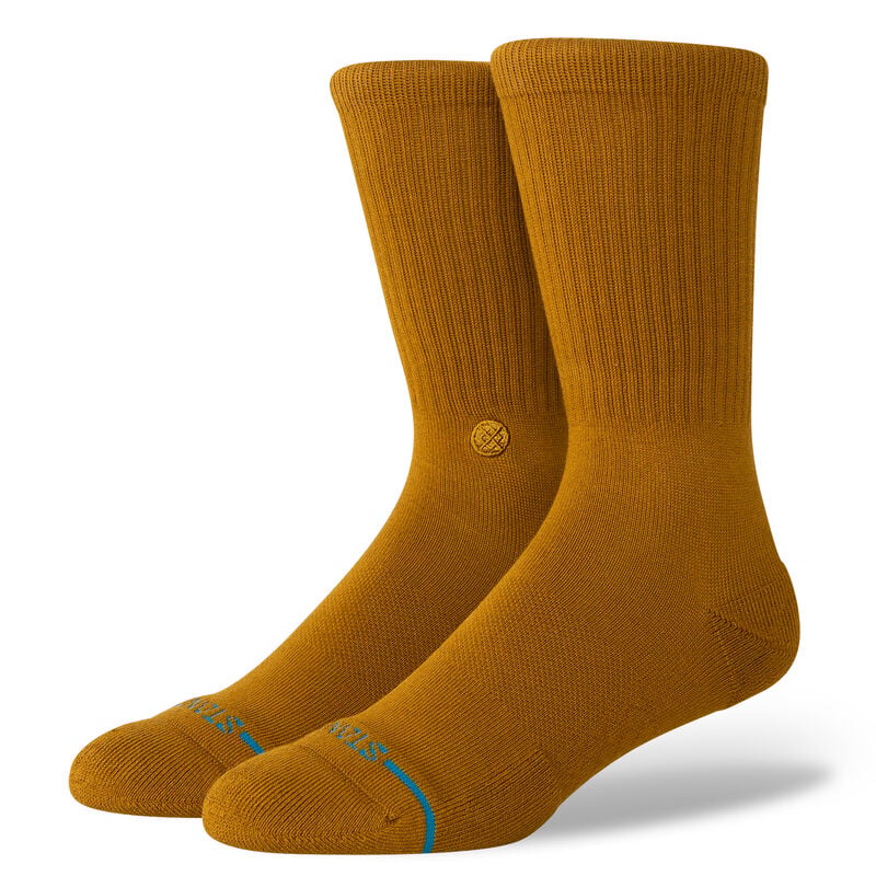Stance Icon Crew Socks - GOLD CANVAS