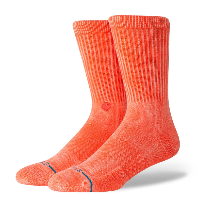 Stance Icon Dyed Crew Socks - CORAL