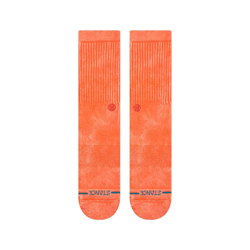 Stance Icon Dyed Crew Socks - CORAL - Image 2