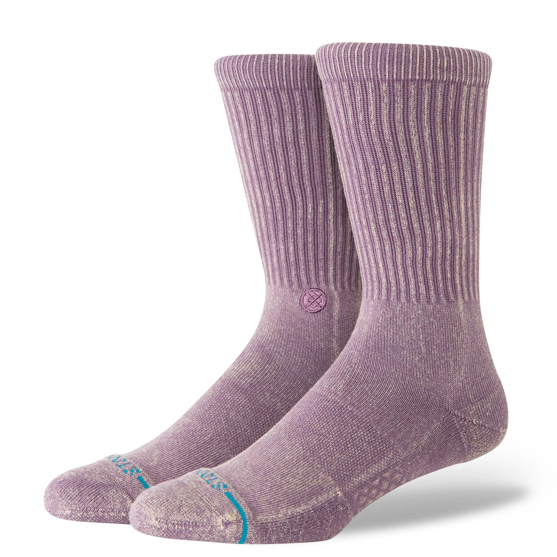 Stance Icon Dyed Crew Socks - Plum