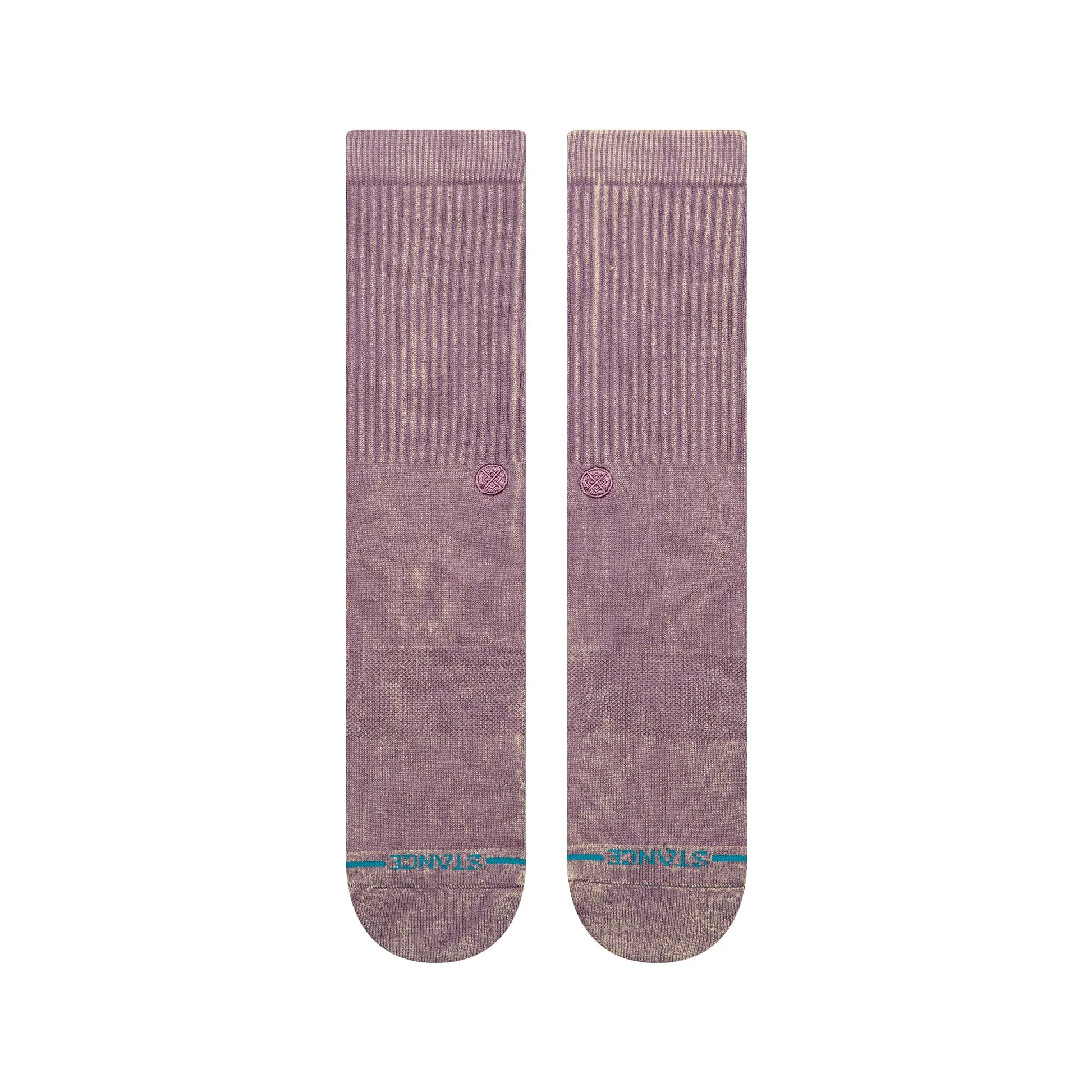 Stance Icon Dyed Crew Socks - Plum - Image 2