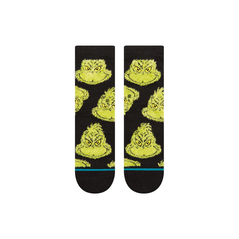 Stance Stance X The Grinch Mean One Kids Crew Socks - Black - Image 2