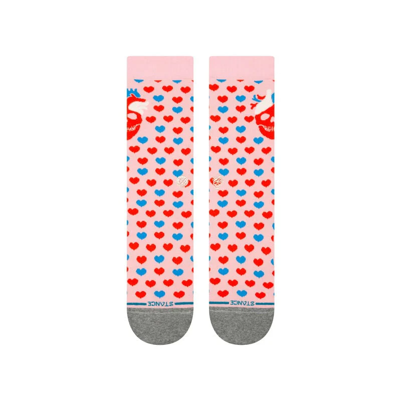 Stance Strange Love X Stance Cotton Crew Socks - PINK - Image 2