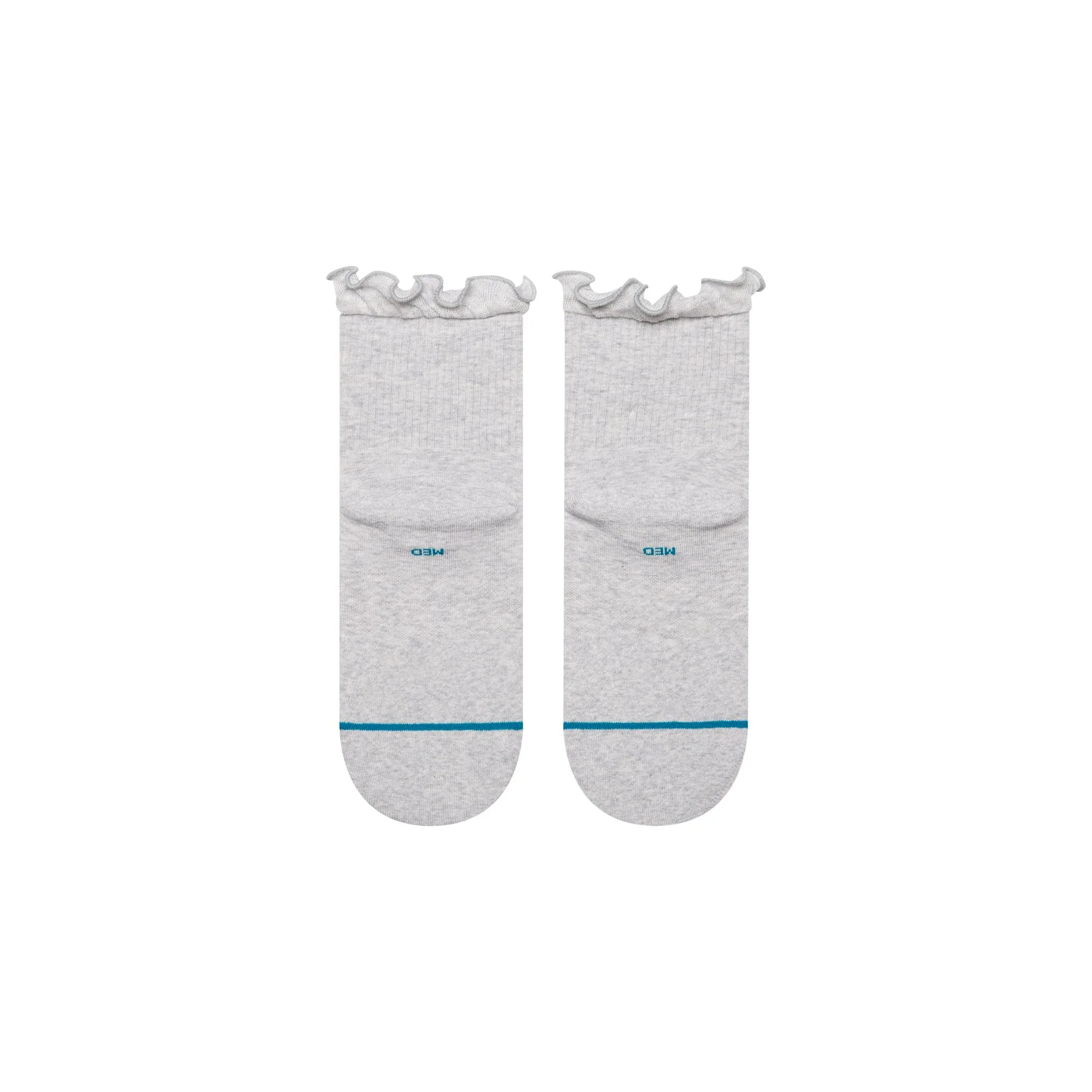 Stance Womens Ruffle Icon Quarter Sock - Heather Grey - Image 3