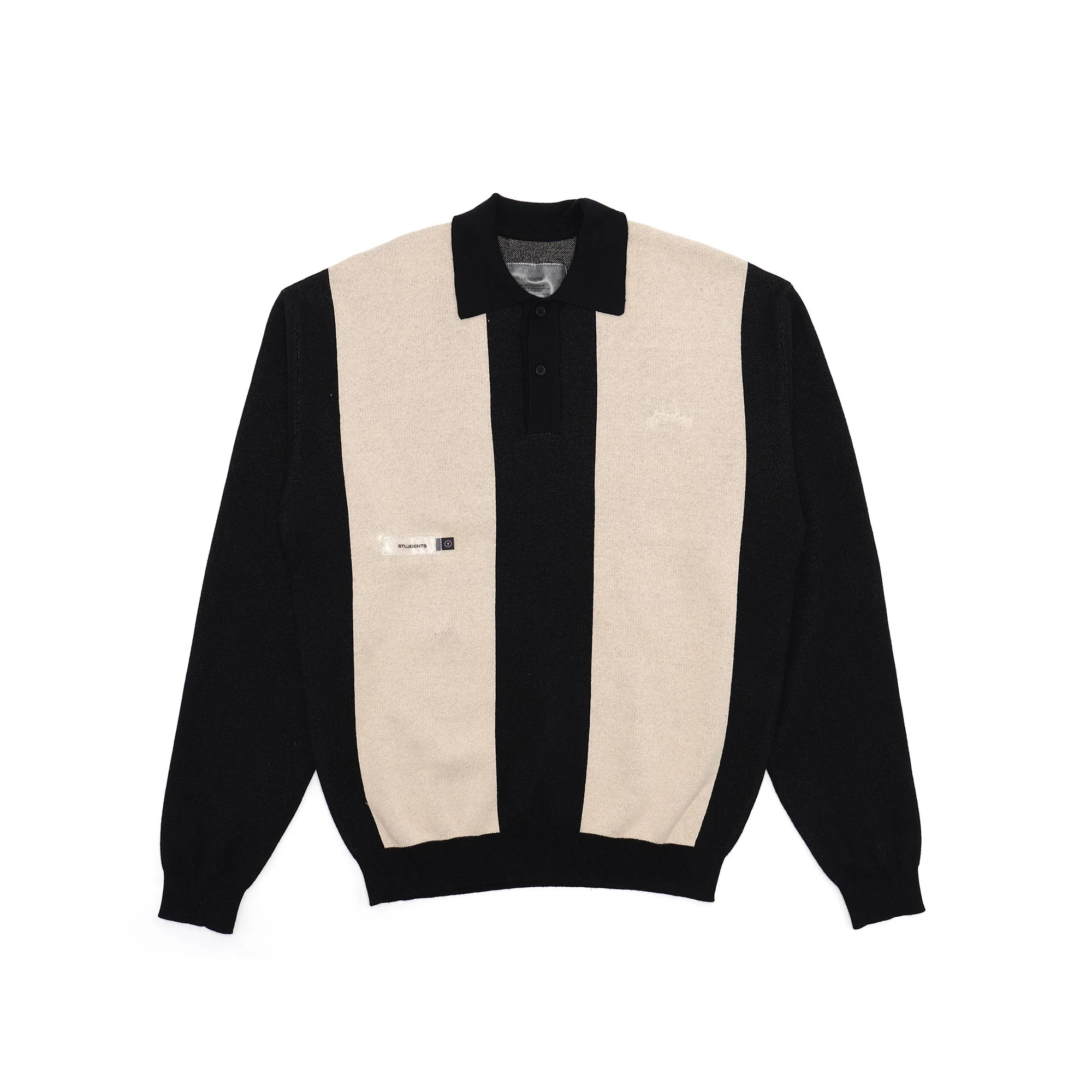 Students Golf Harrison L/S Polo Sweater - BLACK