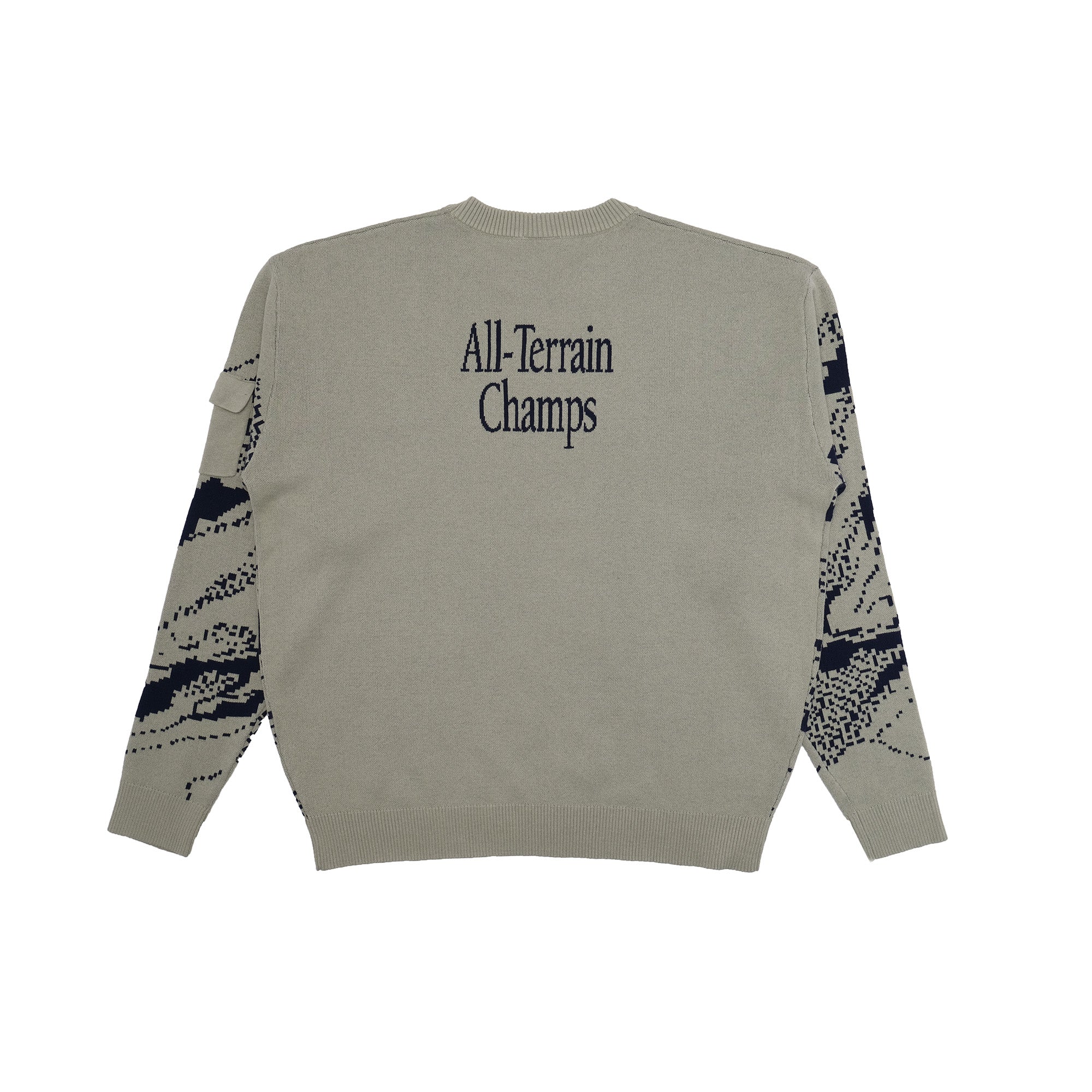 Students Golf Truman L/S Knit Crew Sweater - GREY - Image 2