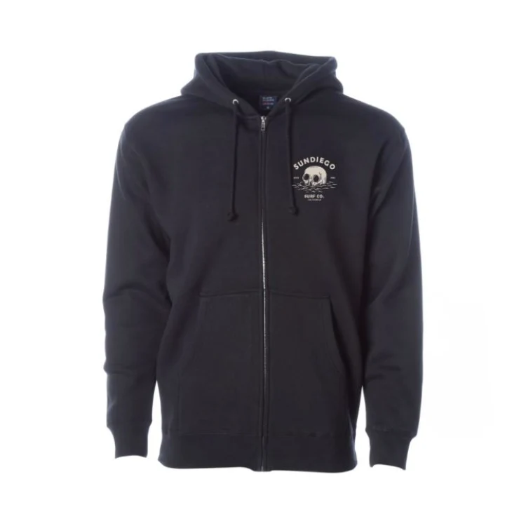 SunDiego DEATH WAVE ZIP FLEECE - BLACK - Image 2