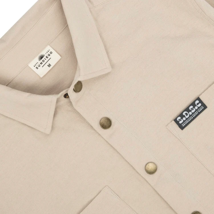 SunDiego Cardiff Solid Flannel - BONE - Image 2