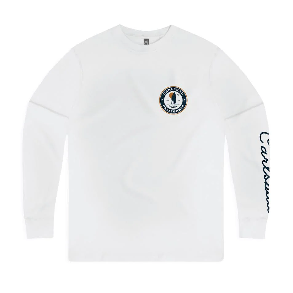 Sun Diego Carlsbad Surf Check Long Sleeve Tee - WHITE - Image 2