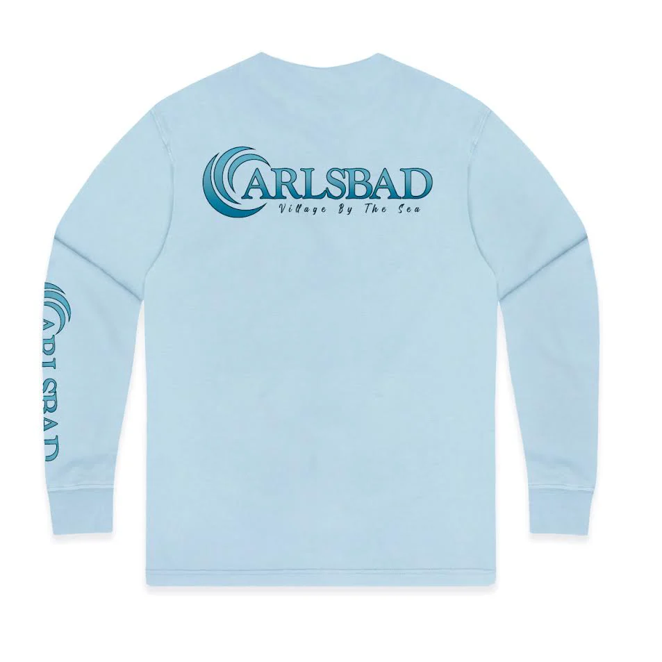 Sun Diego Carlsbad Village Long Sleeve Tee - SKY BLUE