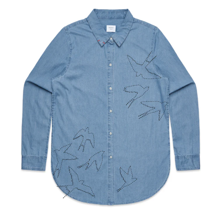 SunDiego SWALLOW STICH LS Woven  - Denim